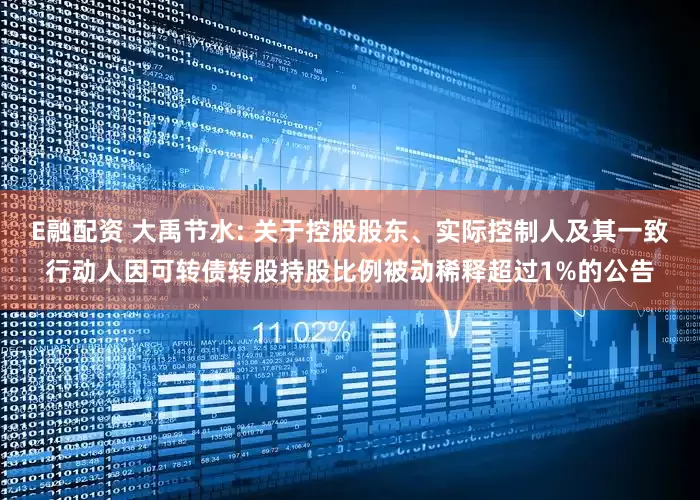 E融配资 大禹节水: 关于控股股东、实际控制人及其一致行动人因可转债转股持股比例被动稀释超过1%的公告
